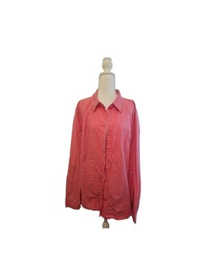Princess Polly Double-Breasted Button-Up Shirt Size 10 – Bright Pink